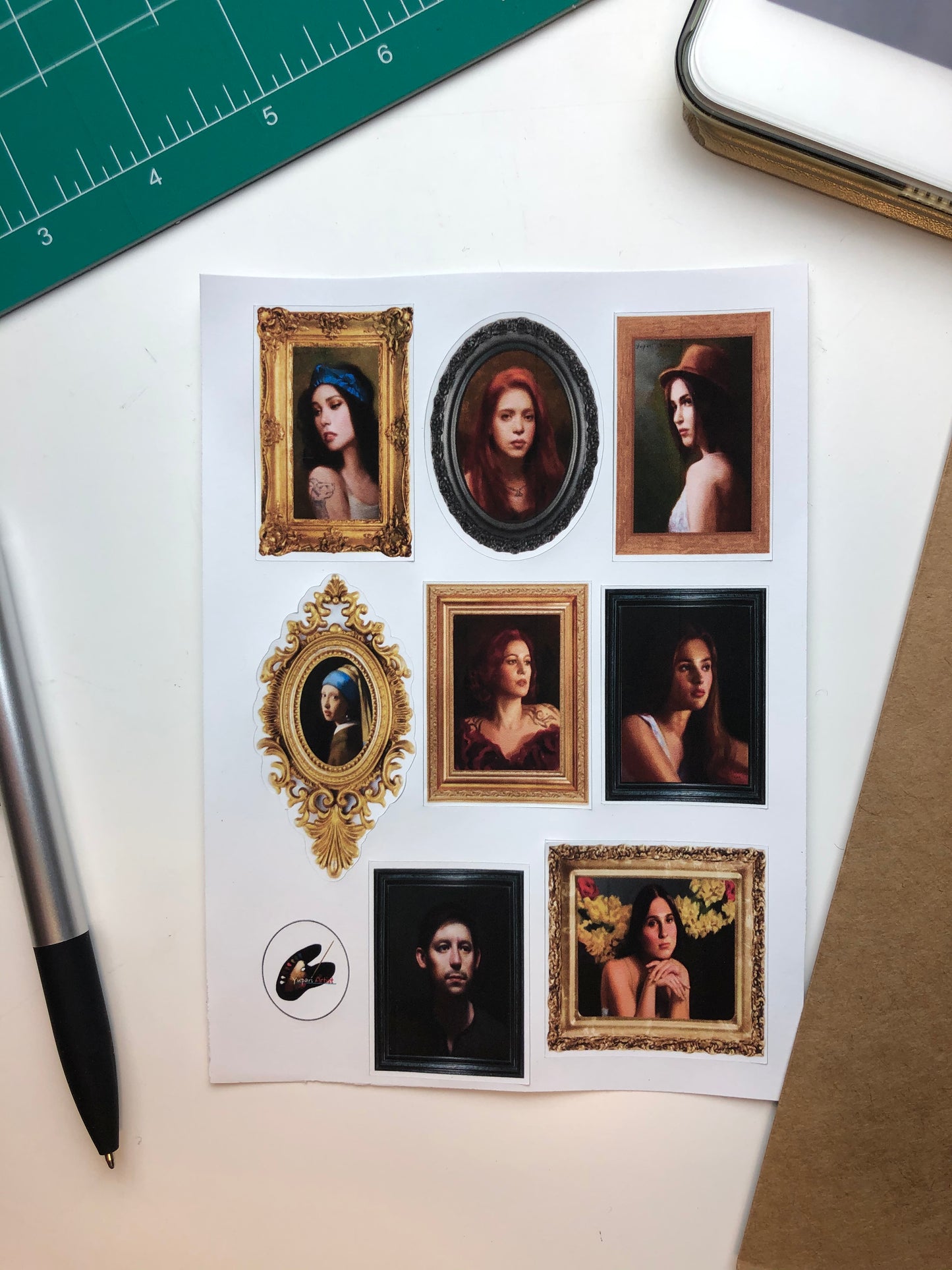 Art Gallery Frames Sticker Sheet #2