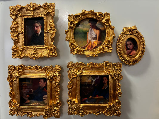 Mini Picture frame Magnets - Set of 5